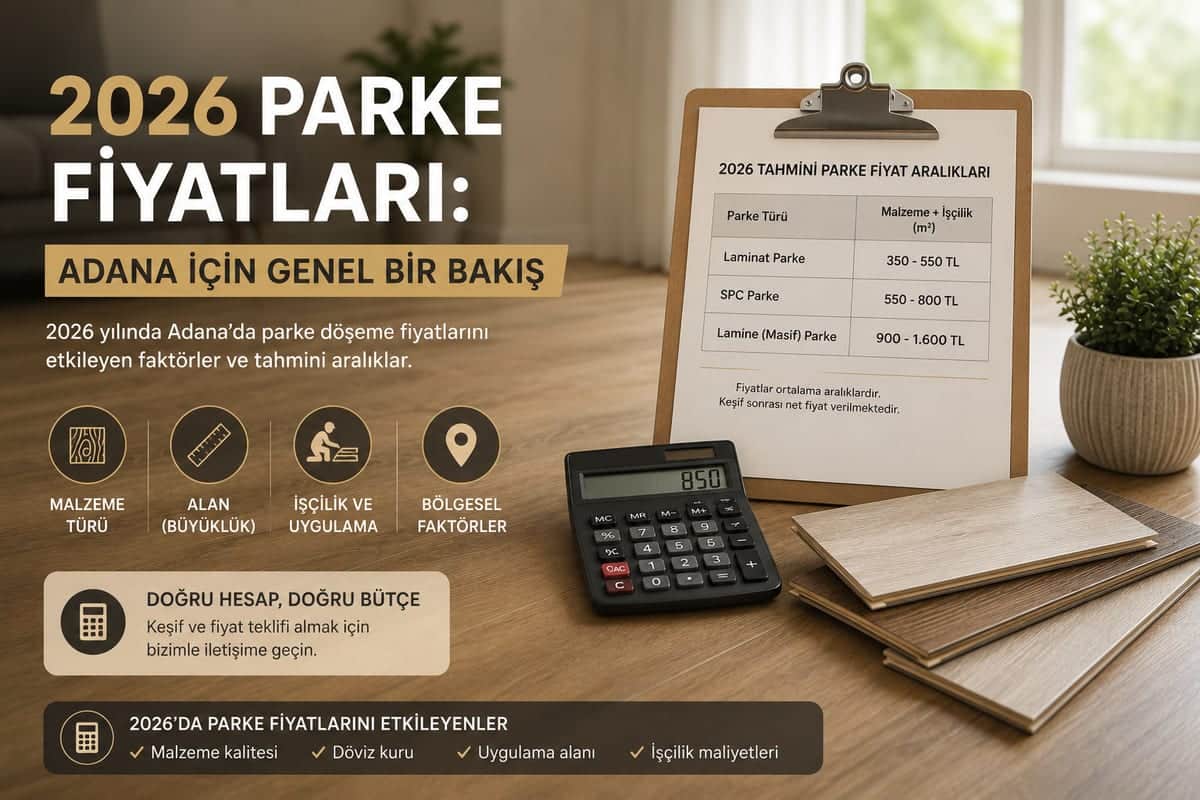 2026 Parke Fiyatları: Adana İçin Genel Bir Bakış