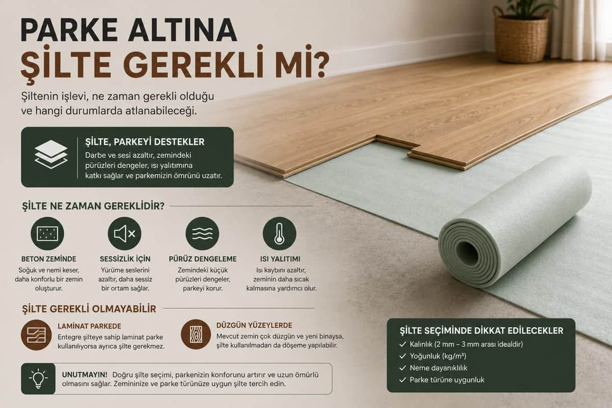 Parke Altına Şilte Gerekli mi?